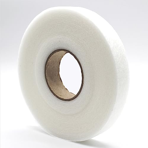 JPstraps - Ruban Thermocollant double face en tissu thermoadhésif pour ourlet (100 mètres x 20 mm) Fliseline Fusible Bande adhésive de Ourlet repassé, non tissé pour couture ou rembourrage