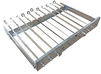 Neu walexo Spießdreher (universell), incl. 11 Edelstahlspieße mit verschiedenen Motoren (ohne Motoren)