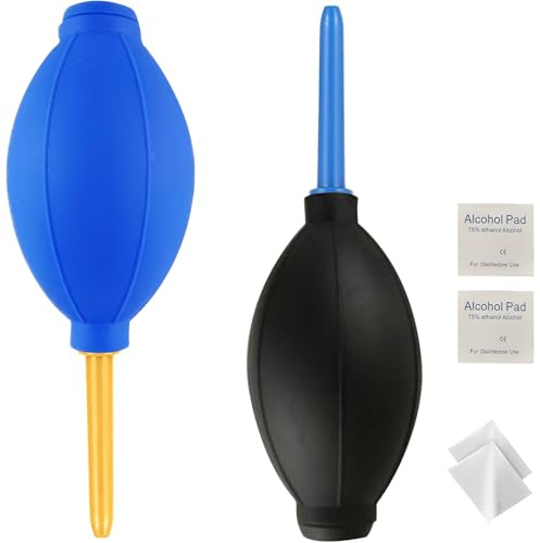 Voarge 2 Stück Weicher Gummi-Luftgebläse,Blasebalg Dust Blower, Saubere Gebläse für Objektiv, Kamera, Sensor, Tastatur, Optik Reinigung Empfindlicher Oberflächen