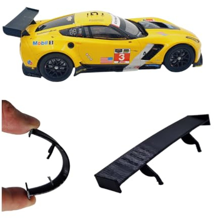 Blackslot Flexibler Spoiler – Carrera Zubehör für 124 Chevrolet Corvette C7.R, Carrera Bahn Tuning Ersatzteil Kleinteil im Maßstab 1:24