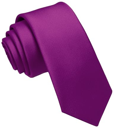 JEMYGINS Schmale Herren Krawatte einfarbig 6cm