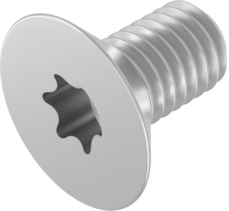 SECCARO Senkschraube M8 x 14 mm, Edelstahl V2A VA A2, ISO 14581, Innensechsrund (TX), Vollgewinde, 20 Stück