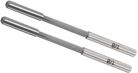 CoCud Chucking Machine Reamer, 1/8 Cutting Dia., High Speed Steel Cutter Tool - (Applications: for Aluminum Copper), 2-Pieces