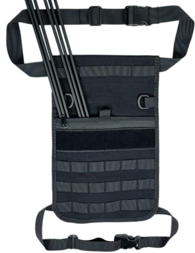 Otomitake Archery Hip Quiver Arrow Quiver 1000D Fabric Field Quiver Arrow Holder Bow Crossbow Quivers Waterproof Zipper Pocket and Waist Belt for Compound and Recurve Bow Hunting and Target Practice
