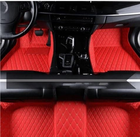 Auto-Fußmatte Auto Fußmatten Für Cadillac DTS 2006-2011 Anti Schmutz Pad Teppich Leder Abdeckungen Teppich Luxus Matte Auto Innen Teile Autoteppich(LHD Racing Red)