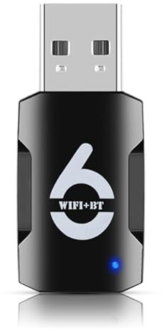 Adattatore WiFi 6 Bluetooth 5.4 USB 2in1, WiFi e Bluetooth dual band 2,4/5GHZ ax900Mbps per PC/laptop/desktop, mini USB senza driver, supporta Windows10/11
