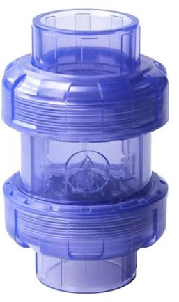 MRYFODA 1 clapet Anti-Retour en PVC Transparent unidirectionnel, ID 20 mm/25 mm/32 mm/40 mm/50 mm/63 mm, for l'irrigation du Jardin, Aquarium.(40MM)