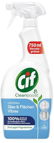 Cif Power & Shine, detergente per vetri e superfici, confezione da 6 (6 x 750 ml)