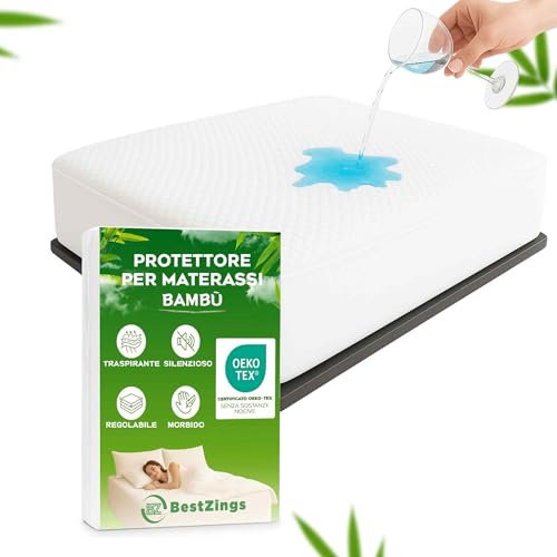 Protector Colchon 180x200 Bambu Impermeable Transpirable Termorregulador Antialergenico Silencioso Ajustable 30cm Suave OekoTex Antiacaros Resistente Manchas Sudor Ninos Mascotas Hogar Proteccion Cama