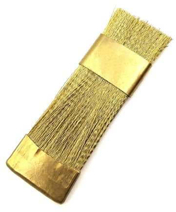 Nagelbürste aus Kupferdraht,Doppelseitige Handbürste mit Harten Borsten,Effektiv Gegen Staub & Nagelreste,Tragbar & Langlebig,zum Polieren und Reinigen für Professionelle und Private Nutzung (Gold)