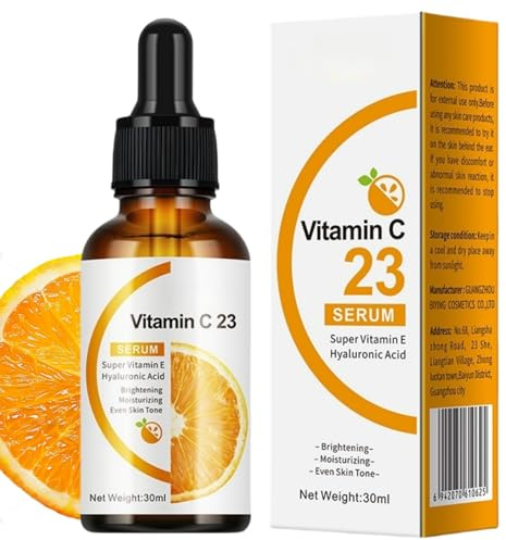 Altherona Vitamin C Serum, Hyaluronic Acid Skincare Anti Aging öl, Vitamin C öl Gesicht, Vit C Brightening Serum for Face, Reduces Dark Spots, Hand & Skin care, Vit C öl for massage