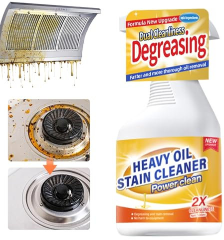 Grease Remover Spray, 2025 New Multipurpose Kitchen Cleaner, Stain Cleaner for Ovens, Countertops, Appliances, Effective Oil and Dirt Removal for Home Use (1)