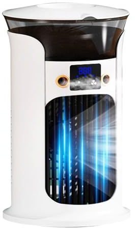 Petit ventilateur d'air de bureau silencieux USB pour chambre à coucher, salon, garage, camping-car, tente, camping, extérieur et intérieur, avec LED