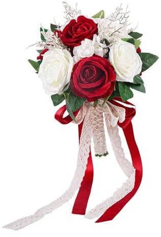 LOVIVER Hochzeit Brautstrauß Werfen Bouquet Ornament Braut Hand Blume für Party Festival Valentinstag Hochzeit Hause