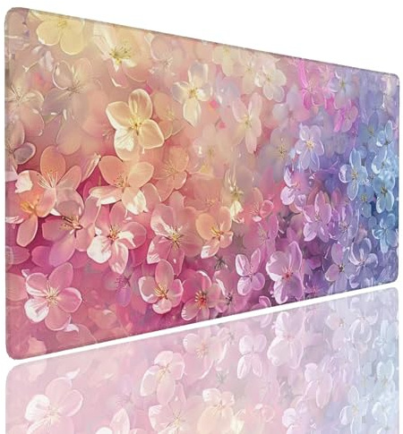 Tappetino per Mouse da Gaming, Tappetino Mouse Pad XXL Grande, Mousepad con Impermeabile e Antiscivolo, Lavabile Sottomano Copri Scrivania Ufficio, Tappetini Tappeto Mouse Mat 1400x800x4mm Plant (11)
