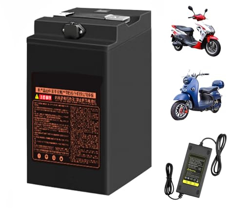 HJGHY 72v,50Ah, Batería de Iones de Litio para ciclomotor/Triciclo de 48 V/60 V/30 Ah/40 Ah/60 Ah y para Motocicleta eléctrica de 72 V/30 Ah/40 Ah/50 Ah.