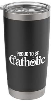 Proud to Be Catholic Crucifix & Chalice Art Stainless Steel Insulated Tumbler