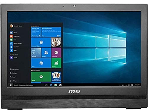 MSI 9S6-AA7811-025 Pro 20T 6M-025DE All-in-One Desktop PC (Intel Core i3-6100, 128GB Hard Drive, 4GB RAM, HD Graphics, Win 10 Pro, 50.8 cm (20 Inches) Black