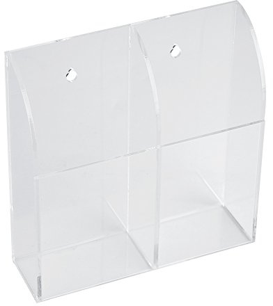 Yosoo Remote Control Holder Organizer Case Wall Mount Acrylic Media Storage Box for Desktop Clear TV Air Conditioner Storage(2 case)