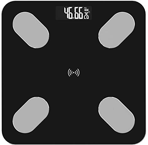 balance cuisine balance pese personne connectée bluetooth balance haute précision de cuisine balance connectée graisse corporelle balance connectée-Noir