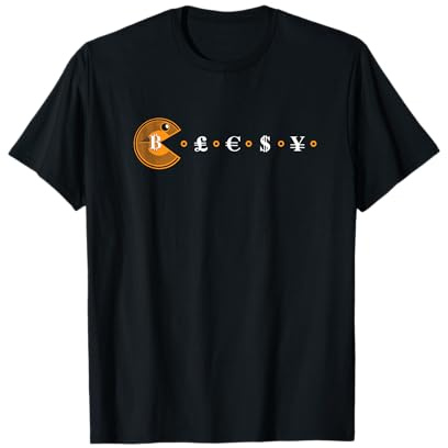 Bitcoin Man Destroys Traditional Currency Funny Crypto T-Shirt