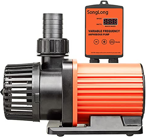 H&RB Pompa per Filtro Pompa a laghetto Pompa a Risparmio 20 Marce Regolabili, con Controller Energetico Pompa per laghetto, laghetto da Giardino, ruscello, Corso d'Acqua, Cascata, Fontana,SLA6000