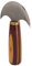 Cuchillo de Cabeza Redonda de Cuero, Cuchillo de Media Luna de Acero, Afilado de Doble Filo para Tallar Cuero(S)