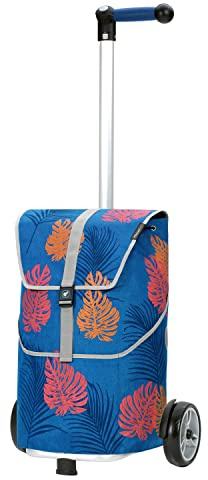 ANDERSEN Lotta Shopping Trolley 46 L Blue Shopping Trolley, Functional, Durable, Aluminium, Ergonomic Handle, Height-Adjustable