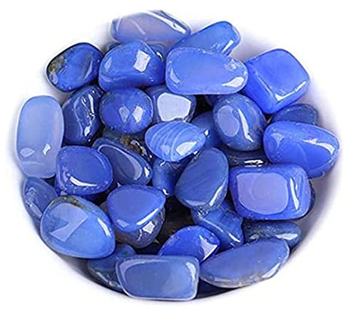 GIVBRO Dekorative Kieselsteine Aquarium Mini Garten für Mikrolandschaft Granulat Kies Fluss Gehweg Verzierung Blau 200g