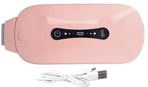 Elektrischer Hüftgurt Für Frauen Und Mädchen,Menstruations-Heizkissen, Kabelloses Heizkissen Mit 3 Vibrationsstufen, Tragbares USB-Heizkissen, Elektrisches Heizkissen Zur Linderung von Rückenkrämpfen
