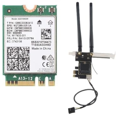 HighZer0 Electronics AX210 Desktop Wi-Fi Kit | 2.4 Gbps | Bluetooth 5.3 Support | PCIe x4 | Wi-Fi 6E Tri Band 2.4/5/6 GHz No vPro AX210NGW (AX210)