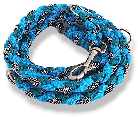 Paracord Leine, Hundeleine, verstellbare Führleine, verschiedene Längen und Karabiner wählbar