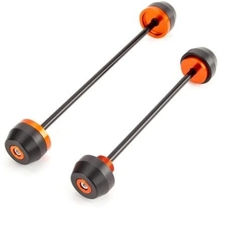 Motorräder Rahmen Protector Schieber Für KTM DUKE790 Duke 790 2018 2019 Motorrad Vorne Hinterachse Gabel Crash Rad Slider Schutz Sturzschutz (Color : Orange Slider)