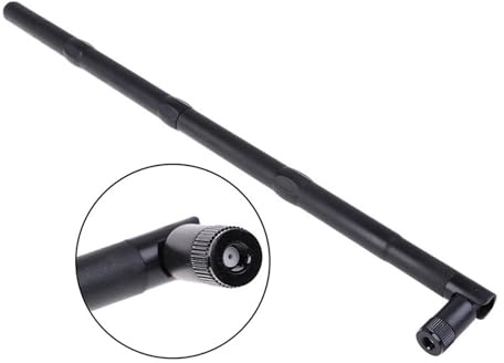 QSBVSO Antena WiFi inalámbrica aérea de 2,4G y 18dBi, Amplificador de Antena omnidireccional de Alta Ganancia, RP-SMA Compatible with Receptor de enrutador, cámara IP