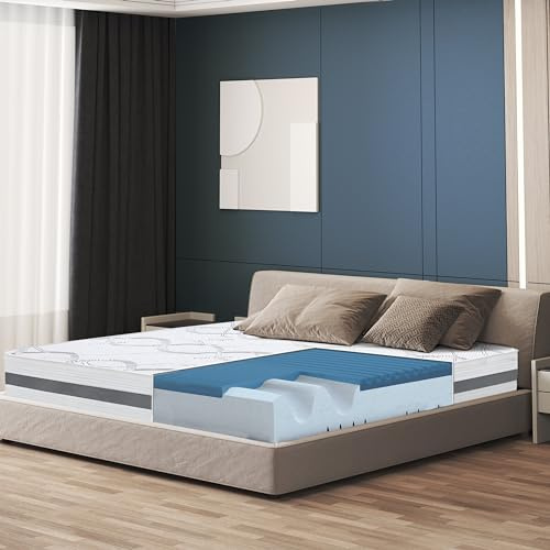 The White Stone Memory Foam-Matratze 80 x 190 | Höhe 22cm | Hypoallergener und atmungsaktiver Stoff | Orthopädische und selbstmodellierende Eigenschaften | Hergestellt in Italien