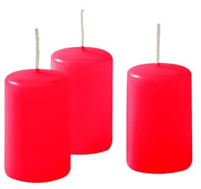 Cereria di Giorgio Risthò - Velas de 4 cm de diámetro y 7 cm de altura - Indian Red - Paquete de 12 unidades