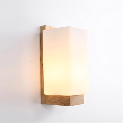 LYOUAE Wandleuchte Innen Wandlampe Nordische Moderne Wandleuchte Mode kreative Eiche Holz Wandleuchte Kunst Naturholz Wandleuchte for Badezimmer Schlafzimmer Flur Wandbeleuchtung Flurlampe Wand