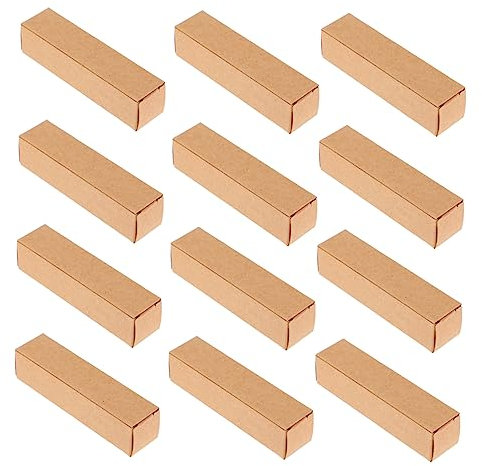 MOBUTOFU 50stücke Kraftpapier Geschenkschachteln Für Lippenstifte Robuste Verpackung Für Kleine Für Lip Balm Und Lip Gloss Staubdicht Und Langlebig