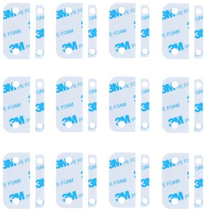 Nastro adesivo di ricambio per sensori di contatto e magneti ad anello (seconda generazione) - Cuscinetti bifacciali resistenti per una facile installazione - Confezione da 12 cuscinetti sensori e 12