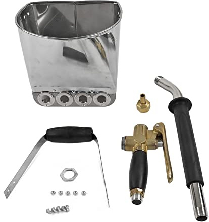 Pulverizador de mortero de 4 chorros, Herramienta automática de jadeo de Aire para Pared, pulverizador de Revestimiento Multifuncional Impermeable e ignífugo para Paredes, tolva