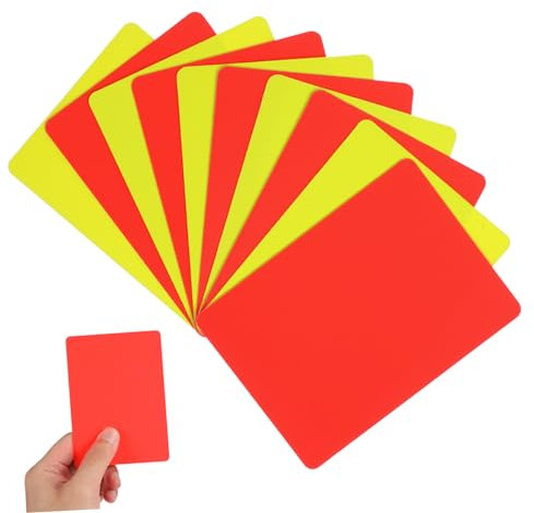 WHAMVOX 10stücke Fußball-schiedsrichterkarten Set Rot Gelb Beurteilen Karten PVC Material Standard Schiedsrichter Zubehör Tasc