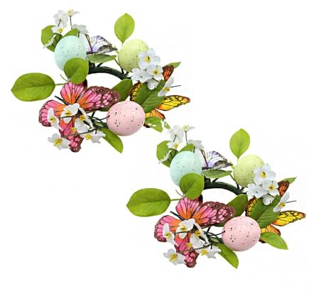 2 Stück Osterdeko Outdoor Osterei-Stecklinge, Ostereier Osterzweige Dekorationen Frühlingsdeko Osterfest Tischdeko Osterfest Dekoration Aritificial Flower Bouquet Easter Deko, Ostern Geschenke