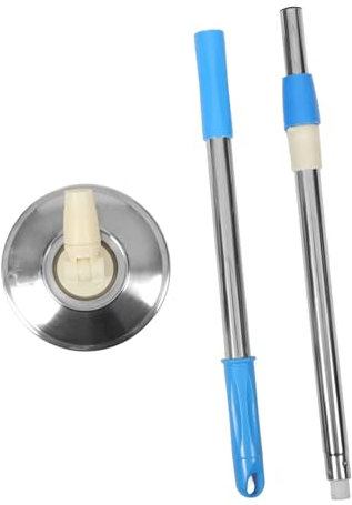 DEARMAMY Manche à Balai Serpillère Inox Télescopique Renforcé Anti-détachable Rotatif Accessoire Balai Serpillère Pour Sols Variés
