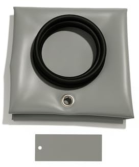 Bâche de Remorque Erde Daxara 148 –150 x 104 x10 cm – PVC 640g/m² Étanche & Anti-UV – Housse Haute Résistance avec Oeillets et Sandow – Fabriqué en France - Plusieurs Coloris Disponible. (Gris 7037)