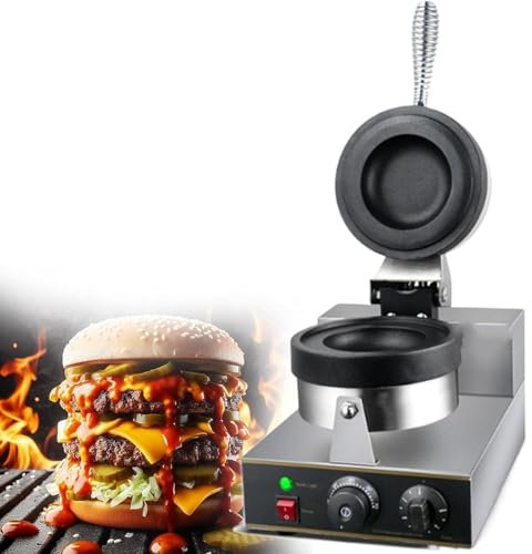 ASerZenith Grille-Pain Électrique Professionnel pour Hamburgers, Grille-Pain Professionnel 1200 W, Machines De Cuisson De Pain, Crêpes Et Sandwichs