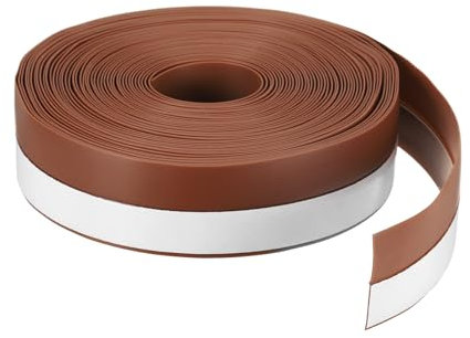 Guarnizione for porta, 16,4 piedi x 35 mm, in silicone, for porte, ferma spifferi, nastro adesivo, finestra, casa, doccia, fessure in vetro, lunghezza 5 m, trasparente