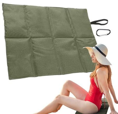 De campo | Esterilla plegable exterior para sentarse, saco de dormir de asiento con mosquetón para jardín, playa, parque de excursiones