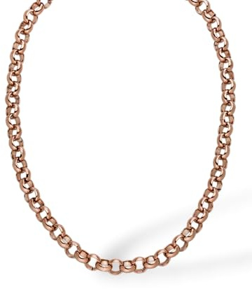 Purelei galakedja – statement halsband med stora kedjelänkar – rostfritt stål (guld 14K guldpläterad/silver/roséguld 18K) – 45 cm klassisk länkkedja för kvinnor