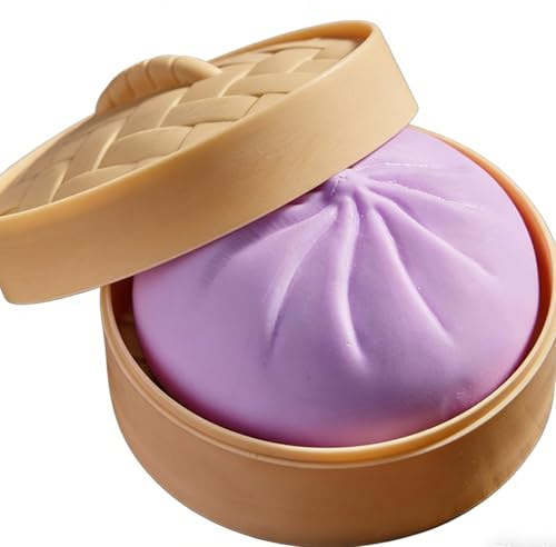 Dumpling Squishy Fidget Toy enorm dumpling squishy stressboll jumbo dumplings leksak med ångkokare box Jumbo Rainbow Dumplings Squeeze leksak sensorisk boll för vuxna och barn
