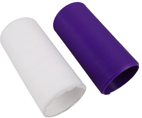 Angoily Tunnel Pliable en Plastique pour Petits Animaux, Lot de 2 Tunnels Extensibles Blanc et Violet, Cachette et Aire de Jeu pour Hamsters, Gerbilles, Cochons D’Inde, Accessoire Cage